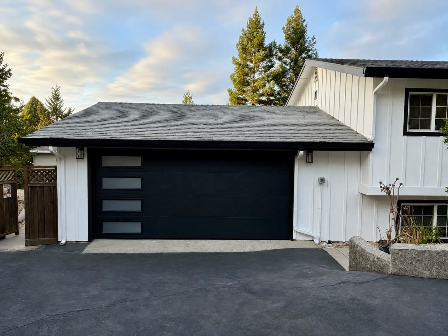 Modern Steel Flush-Panel Garage Door Install in Scotts Valley image